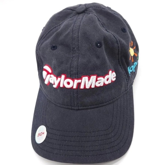 TaylorMade Golf Strapback Adjustable Blue Hat Ball Cap Hope‎ Kids Blue 50+ SPF - Picture 2 of 8